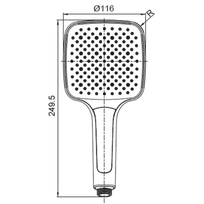 Лійка для душу Koer KP-0402-01 (3 функції) (KR4983) — Photo 1