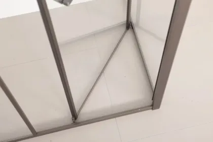 CRUZE душова кабіна 90*90*200см, тип дверей COME IN, профіль metal gun, прозоре скло — Photo 2