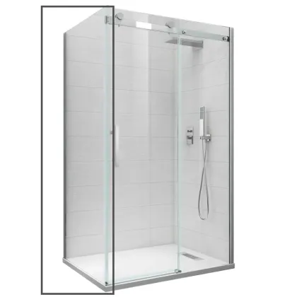 Бічна стінка до кабіни Koer SR SW01-90x200-TR-01 прозоре скло Easy Clean 8мм, хром (KR5381)