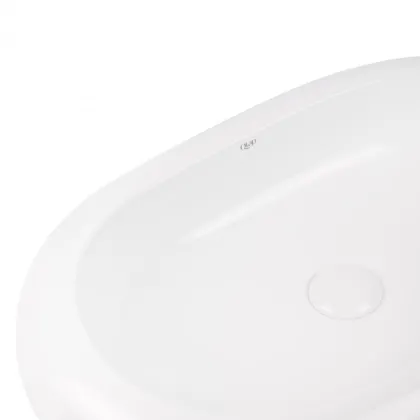 Раковина-чаша Qtap Robin 635x420x105 White з донним клапаном QT13113075W — Photo 4