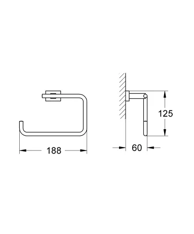 Кільце для рушника Grohe Essentials Cube New (40510001) — Photo 2