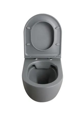 Унітаз підвісний Mixxus Premium TOPPER-0303-R GRAY 495x370x350mm система змиву RIMLESS (MP6657) — Photo 10