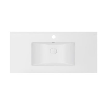 Раковина Qtap Albatross E 1000х460х180 White з донним клапаном QT01119100EW