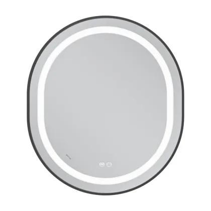 Дзеркало Mixxus Premium ELLIPSE MV05-80x70-Reverse BLACK з Led Touch, Anti-fog, димером (3-6,5kK) (MP6646) — Photo 12