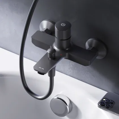 Змішувач для ванни та душу TouchReel, чорний AM.PM F85A10522 X-Joy