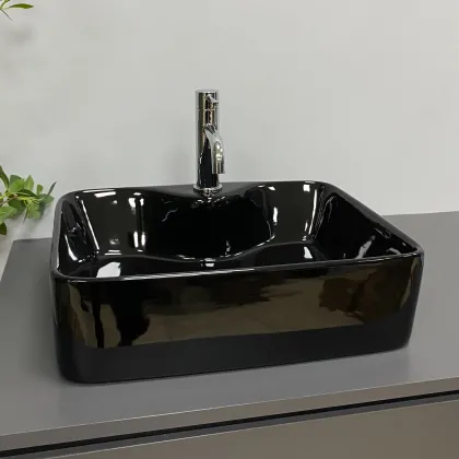 Умивальник (раковина) VBI FORLI BLACK GLOSSY накладний — Photo 4