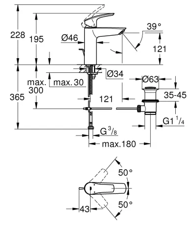 Змішувач для раковини Grohe Eurosmart M-Size (233222433) — Photo 5