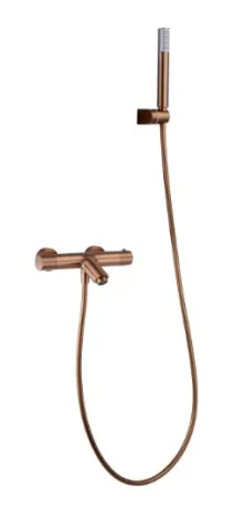IMEX MONZA BRUSHED ROSE GOLD Термостатичний змішувач для ванни з набором, PVD матове рожеве золото