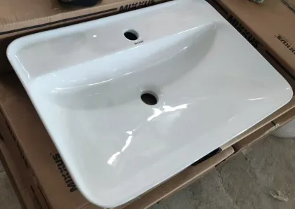 Раковина накладна Mixxus Premium BEVEL-0203 600х405х120mm з отвором під змішувач (MP6513) — Photo 5