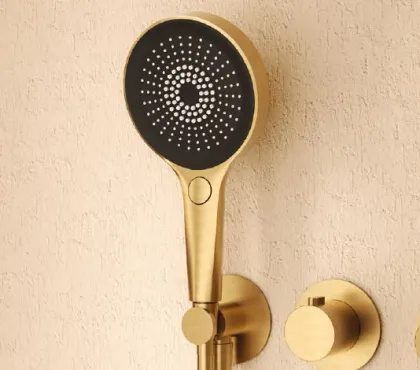 IMEX BOLONIA BRUSHED GOLD Набір для душу термостатичний, PVD матове золото — Photo 5