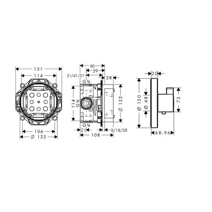 Змішувач для душу HANSGROHE SHOWER SELECT 15742000+01800180 — Photo 1