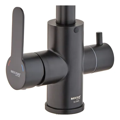 Змішувач для кухні Mixxus DAX-021-G Black (нерж. сталь) з вих.для пит.води (MI6078) — Photo 2