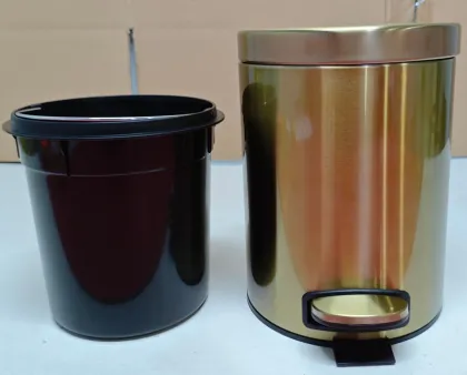 Відро для сміття з плавним закриттям кругле Mixxus Ellipse-TC0205 Brushed Gold 5л (колір матове золото) (MI8400) — Photo 17