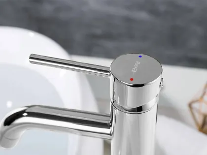 Змішувач для раковини (умивальника) REA LUNGO CHROME хром високий — Photo 4