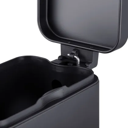 Відро для сміття з плавним закриттям прямокутне Mixxus Premium Quadro-TC0105 Black 5 л колір чорний (MI7061) — Photo 2