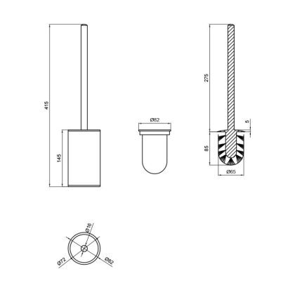 Йоржик підлоговий Qtap Liberty QTLIBCRM11571 Chrome — Photo 1