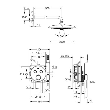 Душова система зі змішувачем GROHE GROHTHERM SMARTCONTROL 34744000 — Photo 1