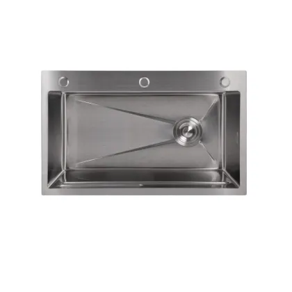 Мийка для кухні інтегрована Lidz Handmade H7545 Brushed Steel 3,0/1,0 мм LDH7545BRU49457 — Photo 2