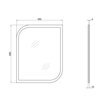 Дзеркало Qtap Scorpio 550х695 White QT147850701W — Photo 1