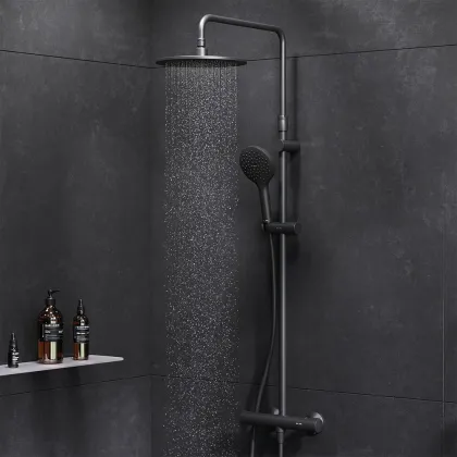 Душова система ShowerSpot з термостатом, чорний AM.PM F0780422 Like — Photo 1