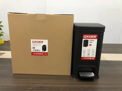 Відро для сміття з плавним закриттям прямокутне Koer TC-010108-05 8 л колір чорний (KR5593) — Photo 6