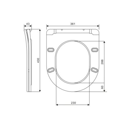 Сидіння для унітазу Qtap (Jay, Swan) Ultra Quiet з мікроліфтом Slim QT99SC5177W — Photo 1