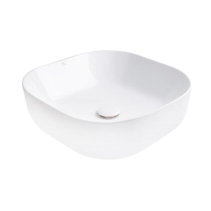 Раковина-чаша Qtap Kolibri 430х430х150 White з донним клапаном QT1011K396W — Photo 2