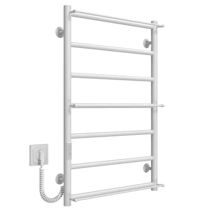 Рушникосушарка електрична Ladder П7 500х800 Deffi нержавіюча сталь (Білий, WD03, Ліве підключення) — Photo 1