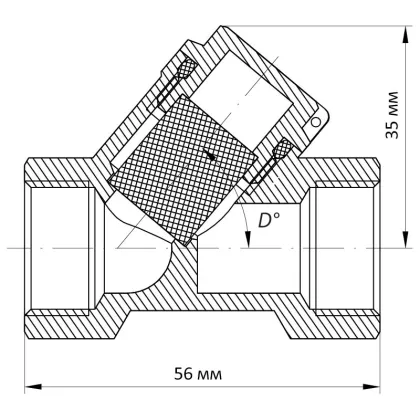Фільтр грубої очистки 1/2" (нікельований) Koer KR.F01.N (KR2770) — Photo 1