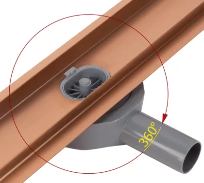 Трап для душу REA NEOX 100 PRO BRUSHED COPPER — Photo 2