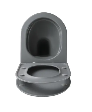 Унітаз підвісний Mixxus Premium TOPPER-0303-R GRAY 495x370x350mm система змиву RIMLESS (MP6657) — Photo 4