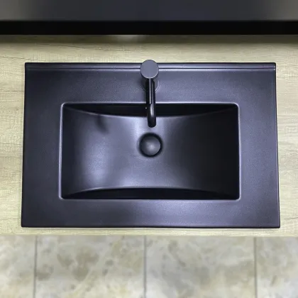 Умивальник (раковина) VBI FERRARA 70 BLACK MATT врізний — Photo 2