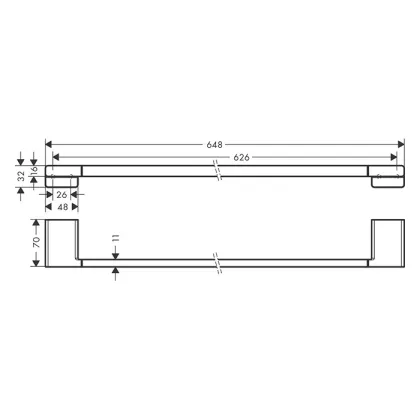 Тримач рушників HANSGROHE ADDSTORIS 41747670, чорний — Photo 1