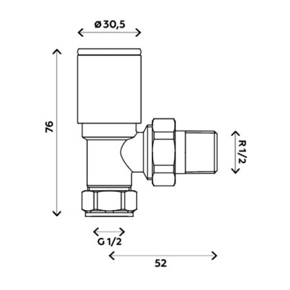 Комплект кранів для рушникосушки Ideale 1/2” хром — Photo 7