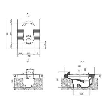 Чаша Генуя Qtap Kalao 605х450х330 White QT0823HDD55BW — Photo 1