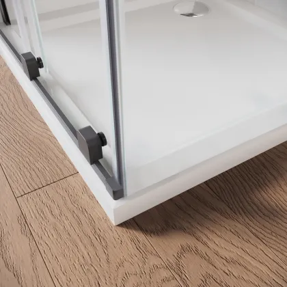 Двері у нішу Walk-In розсувні Koer SR SD07-120x200-L-TR-07 прозоре скло Easy Clean 8мм Графіт (KR5688) — Photo 1