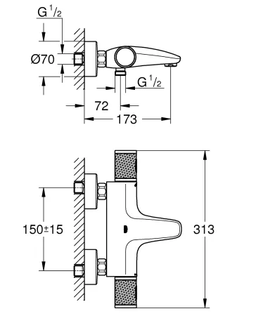 Термостат для ванни Grohe Grohtherm 1000 Performance (34779000) — Photo 3