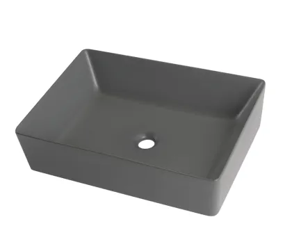 Раковина накладна Mixxus Premium QUADRO-0108 GRAY 550x390x145mm (MP6652) — Photo 7
