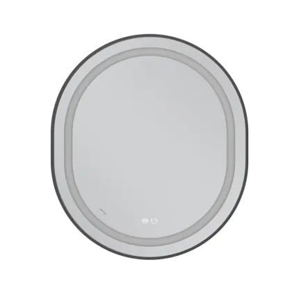 Дзеркало Mixxus Premium ELLIPSE MV05-80x70-Reverse BLACK з Led Touch, Anti-fog, димером (3-6,5kK) (MP6646) — Photo 8