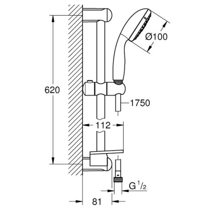 Гарнітур душовий GROHE TEMPESTA 28593002 — Photo 1