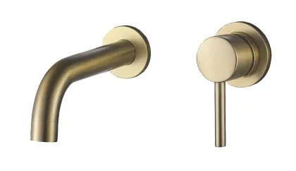 Змішувач для раковини VBI MILANO BRUSHED GOLD прихованого монтажу
