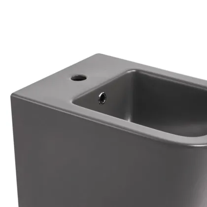 Комплект Qtap Tern Anthracite 3 в 1: підвісний унітаз Ultra Quiet + біде підвісне + раковина накладна QTROBAN49157 — Photo 6