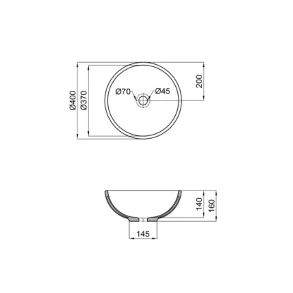 Раковина-чаша Qtap Owl 400х400х155 White QT1911K53WN — Photo 1