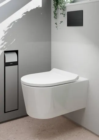 ELU PURA S унітаз підвісний 54*36,6см AquaHelix Flush, в комплекте з сиденням Slim з функцією SoftClose and QuickRelease — Photo 7