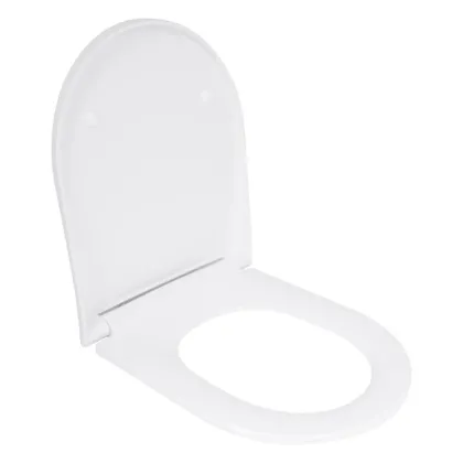 Qtap Сидіння для унітаза (Robin 490, Scorpio 490) 430x363x60 мм, White, з мікроліфтом, Slim Duroplast, MagLock QTSC179W48915 — Photo 2