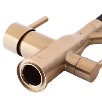 Змішувач для кухні MixxusPremium Gravity 021 BRUSHED GOLD REFL.BLACK (MI6981) — Photo 5