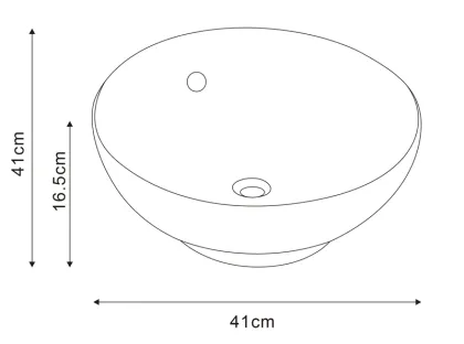 Раковина накладна Mixxus Premium TOPPER-0201 GRAY 410x410x165mm з переливом (MP6649) — Photo 8