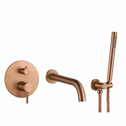 Змішувач для ванни та душу VBI MILANO BRUSHED COPPER із прихованим монтажем