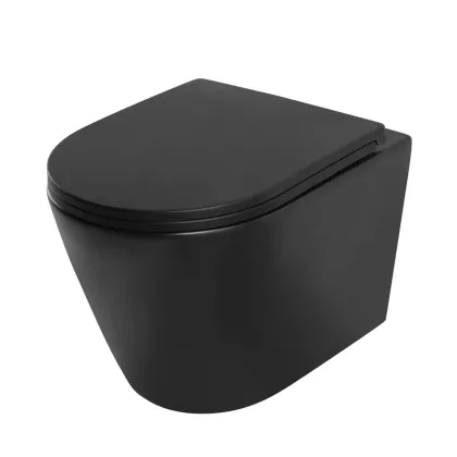 Унітаз підвісний Mixxus Premium BEVEL-0304-T1 BLACK 480x360x360mm сист. змиву TORNADO 1.0 (MP6677) — Photo 8