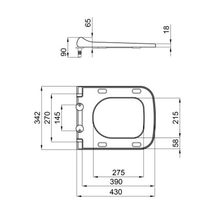 Сидіння для унітазу Qtap (Tern) з мікроліфтом Slim QT99HY2238MB — Photo 1